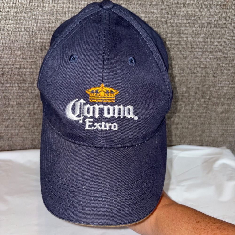 Corona Extra Navy Blue Embroidered Logo Baseball Cap Hat Adjustable 2007 Mens